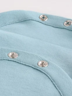 Bleu - Combinaison de nuit bébé, Body, Bonnet et Bavoirs bébé Ensemble 4 Pièces (0-12mois)