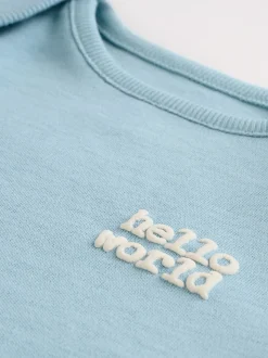 Bleu - Combinaison de nuit bébé, Body, Bonnet et Bavoirs bébé Ensemble 4 Pièces (0-12mois)