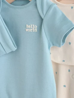 Bleu - Combinaison de nuit bébé, Body, Bonnet et Bavoirs bébé Ensemble 4 Pièces (0-12mois)