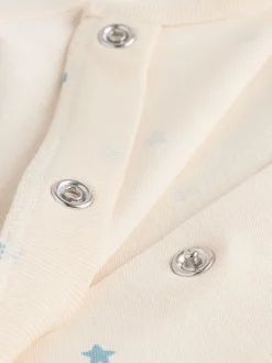 Bleu - Combinaison de nuit bébé, Body, Bonnet et Bavoirs bébé Ensemble 4 Pièces (0-12mois)