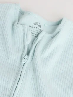 Bleu - Combinaisons de nuit à fermeture éclair pour bébés 5 Pack (0mths-3yrs)