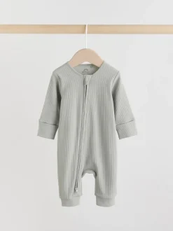 Bleu - Combinaisons de nuit à fermeture éclair pour bébés 5 Pack (0mths-3yrs)
