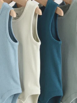 Bleu - Combinaisons pour bébés avec gilet 5 Pack