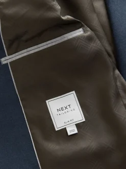 Bleu - Coupe ajustée Textured Flannel Suit Veste