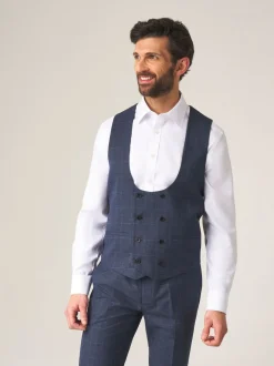 Bleu - Croisée - Veste de costume Skopes Double boutonnage Scoop Anello