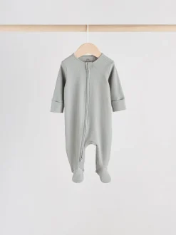 Bleu - Dors-bien bébé à fermeture éclair bidirectionnelle (0-2ans)