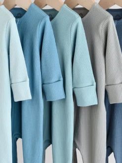 Bleu - Dors-bien bébé à fermeture éclair bidirectionnelle (0-2ans)