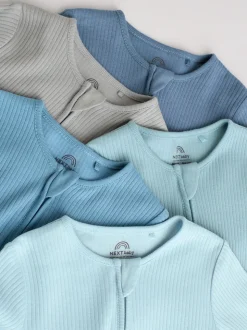 Bleu - Dors-bien bébé à fermeture éclair bidirectionnelle (0-2ans)