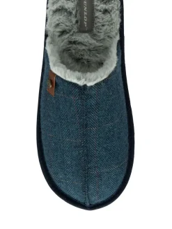 Bleu - Dunlop Chaussons mules homme à bout fermé