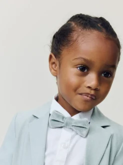 Bleu - Ensemble pantalon blazer et nœud papillon (3mois à9ans)