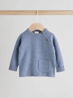 Bleu - Ensemble pull et legging en maille bébé (0 mois-2 ans)