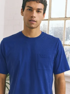 Bleu - Ensemble pyjama à manches courtes en jersey Hamish the Highland Cow