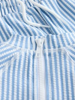 Bleu - Ensemble rash texturé et Shorts de bain (3mois-7ans)