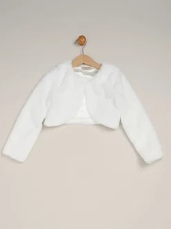 Bleu - Ensemble robe Miss Waterfall à sequins et boléro en fausse fourrure