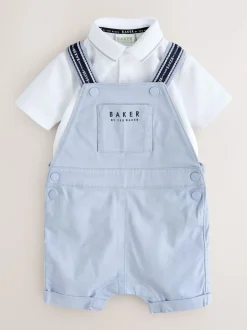 Bleu - Ensemble salopette et polo Baker by Ted Baker