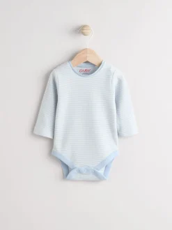 Bleu - Ensemble salopette et body bébé en velours côtelé 100% coton