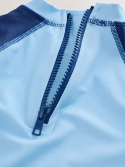 Bleu - Ensemble Sunsafe Rash Gilet et short de bain (3mois-7ans)