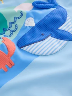 Bleu - Ensemble Sunsafe Rash Gilet et short de bain (3mois-7ans)