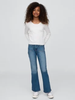 Bleu - Gap Jean évasé taille haute des années 70(5-13ans)
