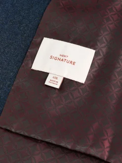 Bleu - Gilet de costume en flanelle de laine et cachemire mélangés Signature Zignone