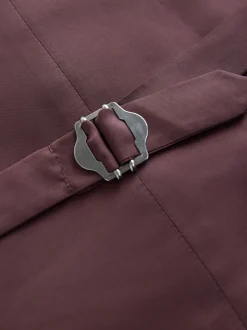 Bleu - Gilet de costume texturé à coupe régulière et à bordures