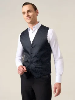 Bleu - Gilet Skopes Party Motif paisley