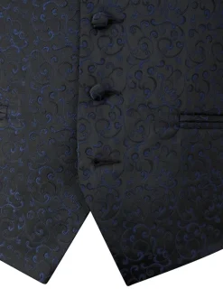 Bleu - Gilet Skopes Party Motif paisley