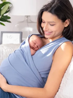 Bleu - Haut Seraphine Skin to Skin bébé sans manches