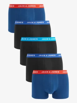 Bleu - Jack & Jones Caleçon boxeur 5 Pack