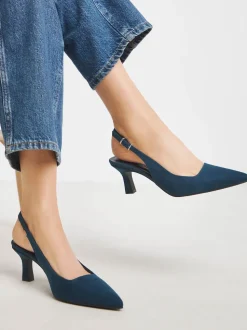 Bleu - JD Williams Chaussures à talons à bride arrière à bout pointu