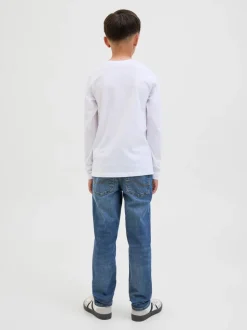 Bleu - Jean slim JACK & JONES JUNIOR Glenn bleu