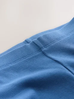 Bleu - Leggings évasés à côtes (3-16ans)
