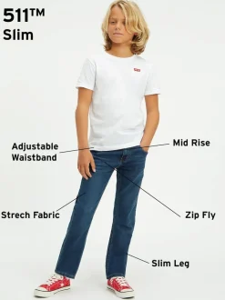 Bleu - Levi's Kids 511™ Coupe ajustée Jeans