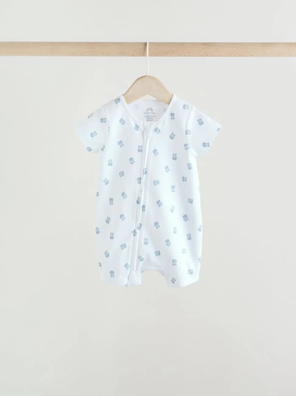 Bleu - Lot de 3 barboteuses zippées bidirectionnelles pour bébé (0 mois à 3 ans)