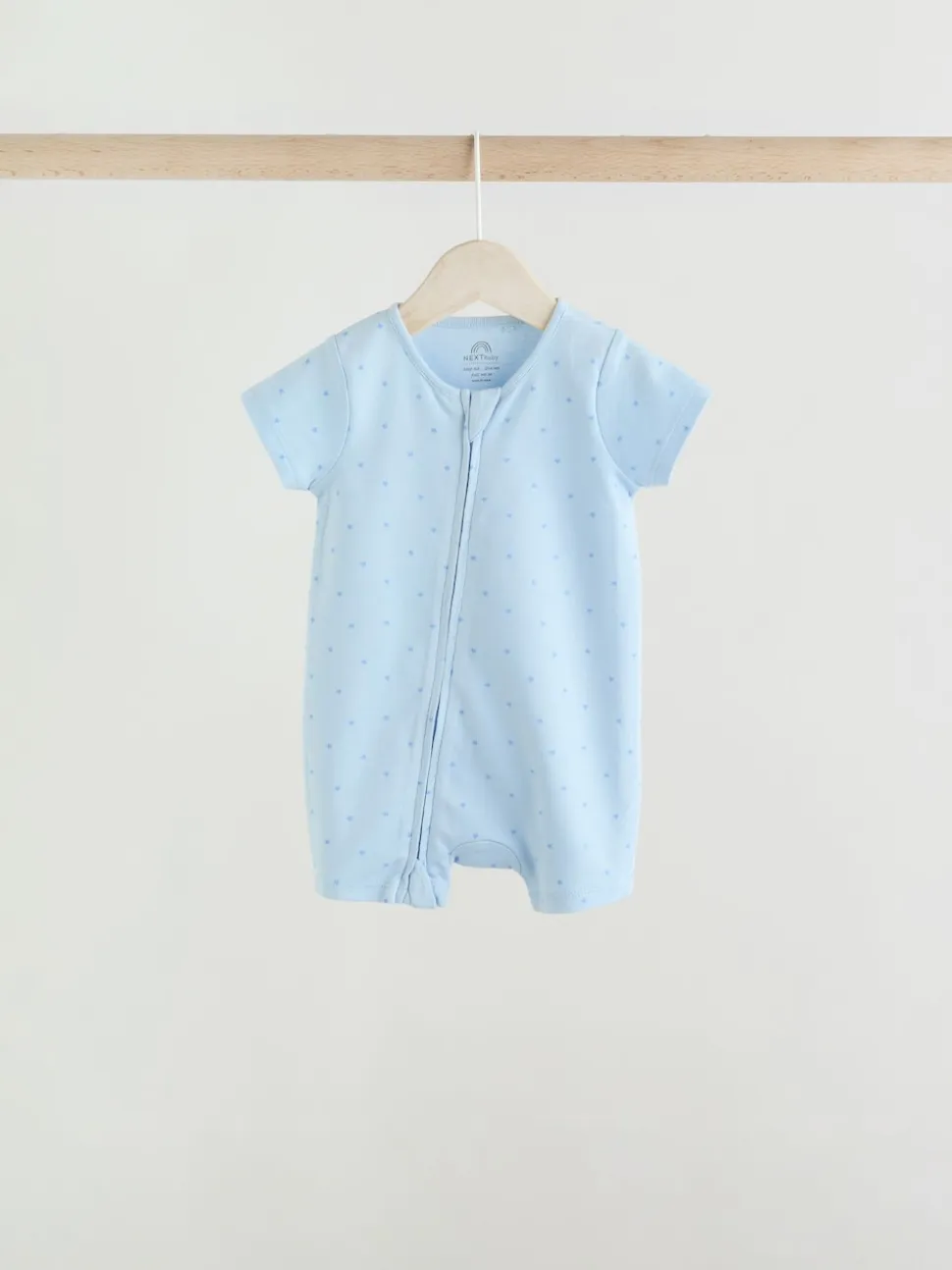Bleu - Lot de 3 barboteuses zippées bidirectionnelles pour bébé (0 mois à 3 ans)