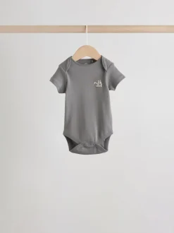 Bleu - Lot de 5 bodies bébé à manches courtes