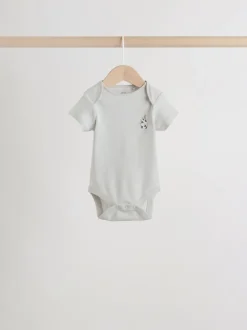 Bleu - Lot de 5 bodies bébé à manches courtes