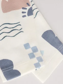 Bleu - Lot de 5 bodys à manches longues pour bébé