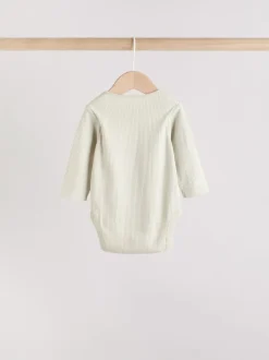 Bleu - Lot de 5 bodys à manches longues pour bébé