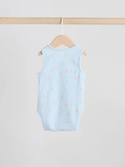 Bleu - Lot de 5 bodys pour bébé motif ours