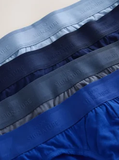 Bleu - Lot de 4 boxers Signature Comfort bleus