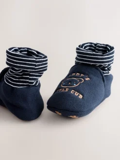 Bleu - Lot de 2 chaussettes bébé maman et papa (0-24 mois) (0-18mois)
