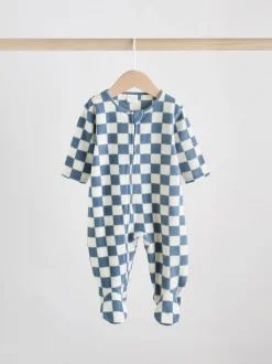 Bleu - Lot de 2 dors-bien bébé en micro polaire avec fermeture éclair bidirectionnelle