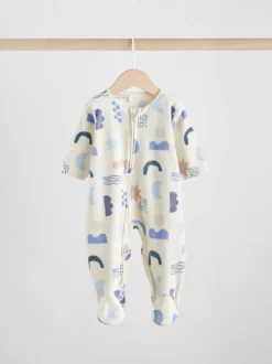 Bleu - Lot de 2 dors-bien bébé en micro polaire avec fermeture éclair bidirectionnelle