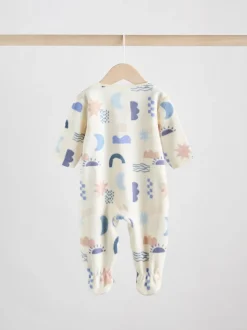 Bleu - Lot de 2 dors-bien bébé en micro polaire avec fermeture éclair bidirectionnelle