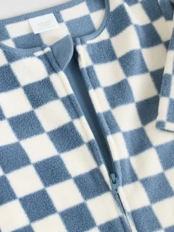 Bleu - Lot de 2 dors-bien bébé en micro polaire avec fermeture éclair bidirectionnelle