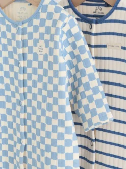 Bleu - Lot de 2 dors-bien matelassés pour bébé