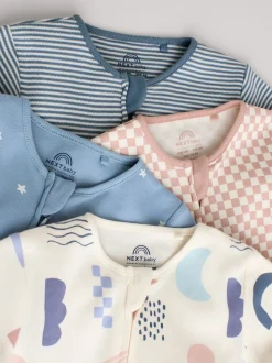 Bleu - Lot de 4 dors-bien zippés sans pieds pour bébé (0mois3ans)