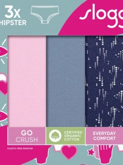 Bleu - Lot de 3 hipsters Sloggi GO Crush