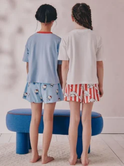 Bleu - Lot de 2 pyjamas courts Hello Kitty (3-14ans)